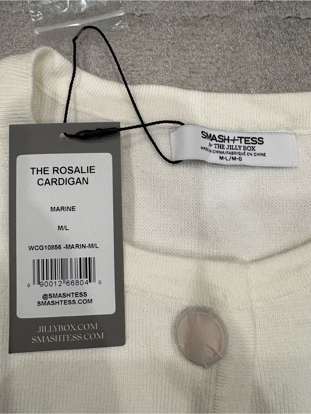 Smash + Tess: The Rosalie Cardigan Women's gold tone button cardigan Marine - Picture 3 of 7